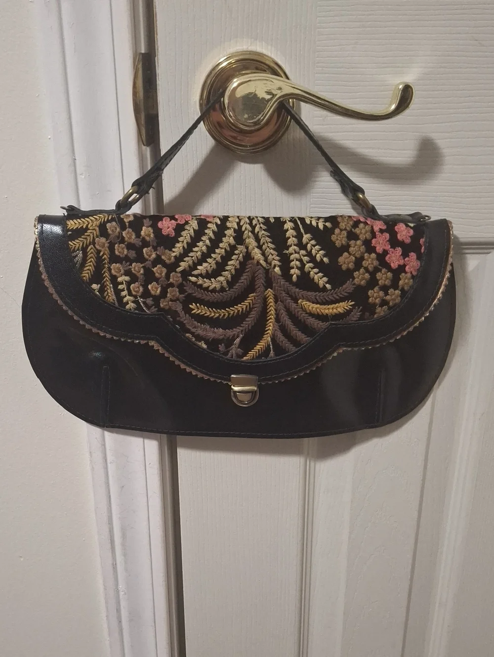 Liberina Bags Handmade Leather and Velvet Retro Clutch